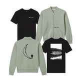 NACHTI RE:PRINT -  College Zipper light mint & T-Shirt black Bundle