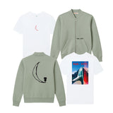 NACHTI RE:PRINT -  College Zipper light mint & T-Shirt white Bundle