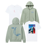 NACHTI RE:PRINT -  Zipper Hoodie light mint & T-Shirt white Bundle