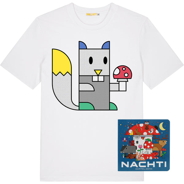 NACHTI + DOPPELDENK T-Shirt pilzig + Bilderbuch Bundle
