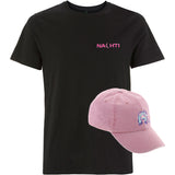 NACHTI°25 pink Cap - black Signature Edition T-Shirt Bundle