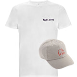 NACHTI°25 sand Cap - white Signature Edition T-Shirt Bundle